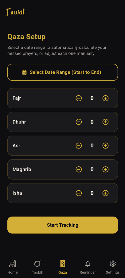 Fawat 1-Tap Qaza Fulfillment Counter