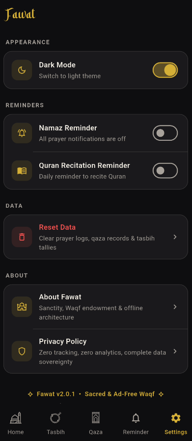 Fawat Calculation Settings & Jurisdictions